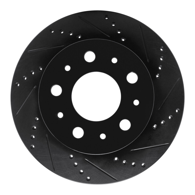 Ram Promaster 2500 Brake Rotor (1) - Rear Right - R1 Concepts - Drilled & Slotted - Black - `14-`21